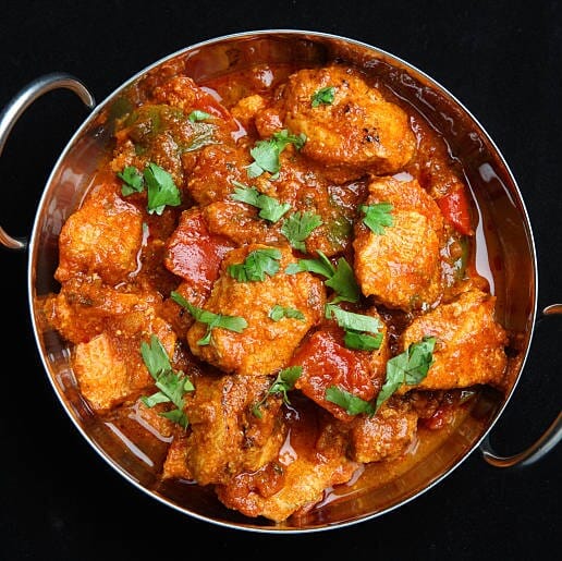 Indian chicken jalfrezi curry